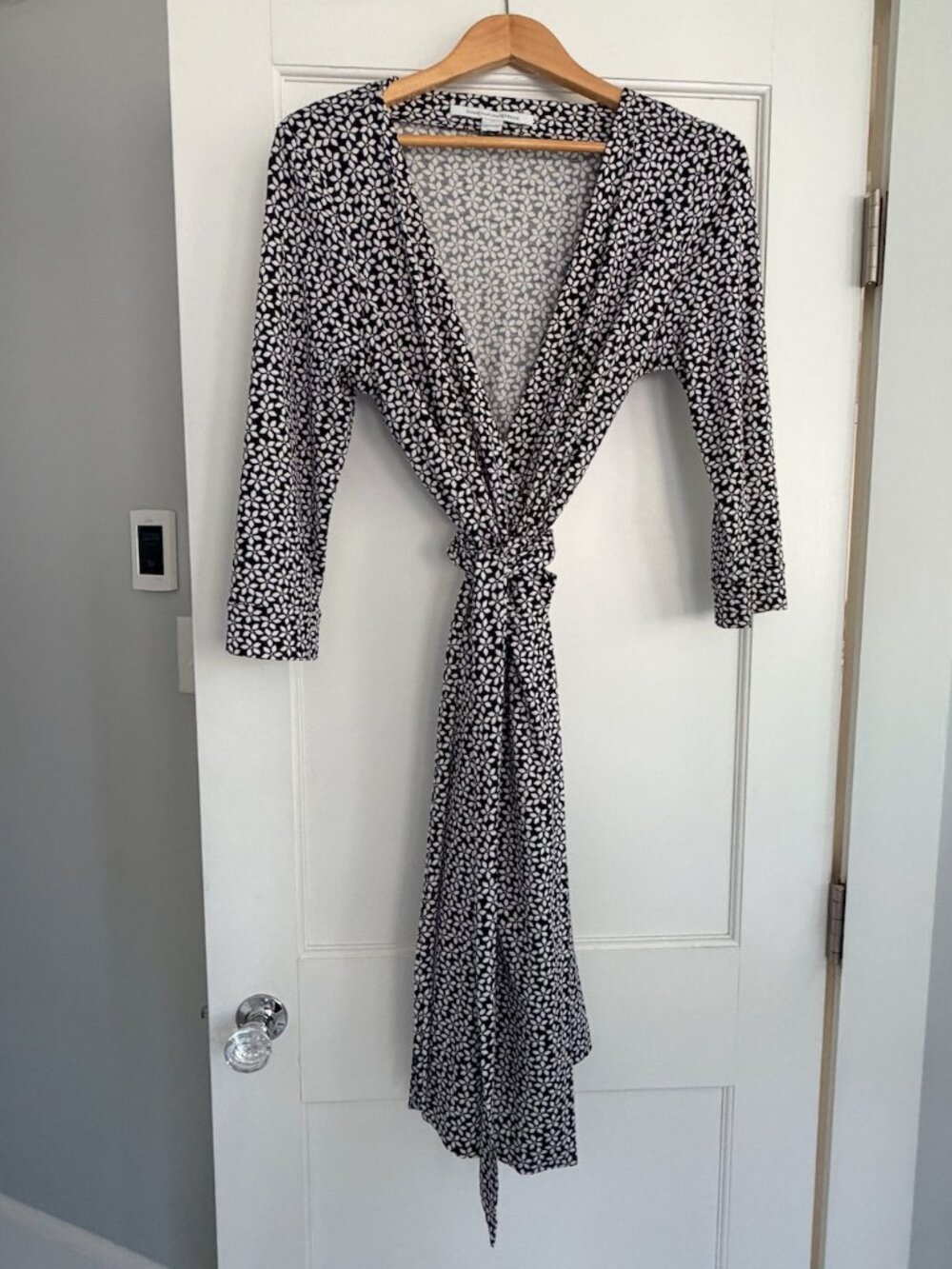 DVF "New Julian" cotton/silk jersey wrap dress, size 12